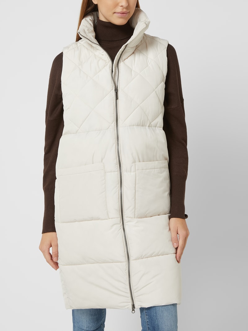 Longweste mit Zweiwege-Reißverschluss  in offwhite