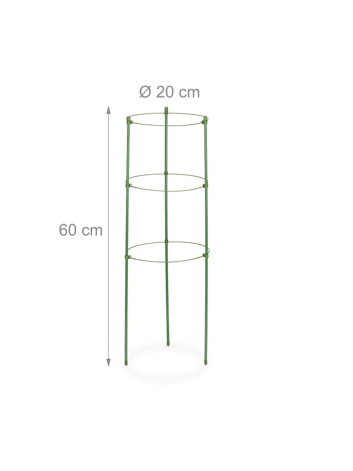 relaxdays 5 x Rankhilfe in Grün - (H)60 x Ø 20 cm günstig kaufen onesize