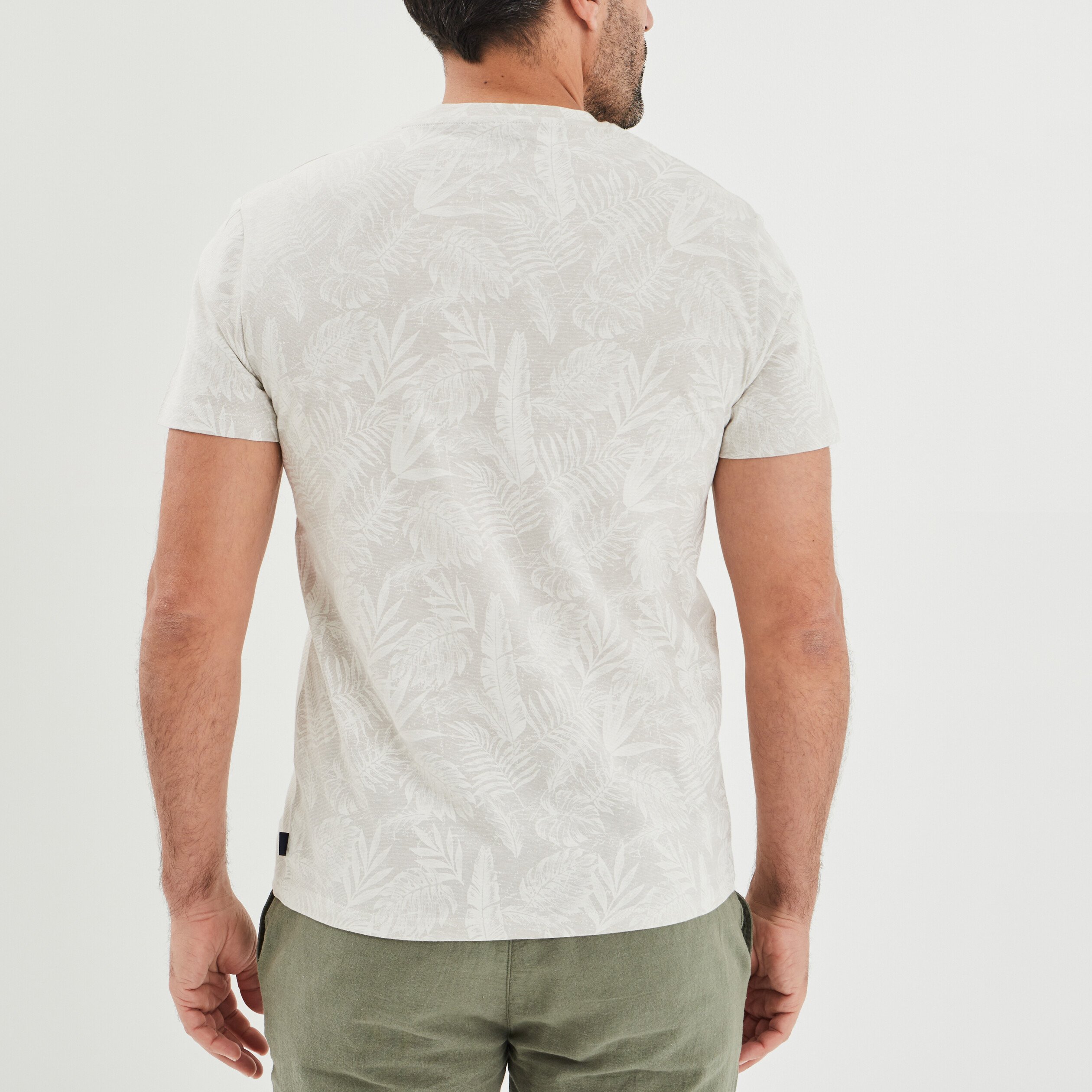 T-shirt manches courtes beige homme | La Halle