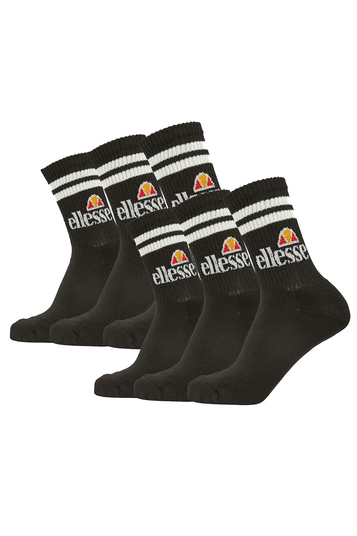 Ellesse  Unisex Sportsocken PULLO, 6 Paar - Tennissocken, Crew Socken, Logo