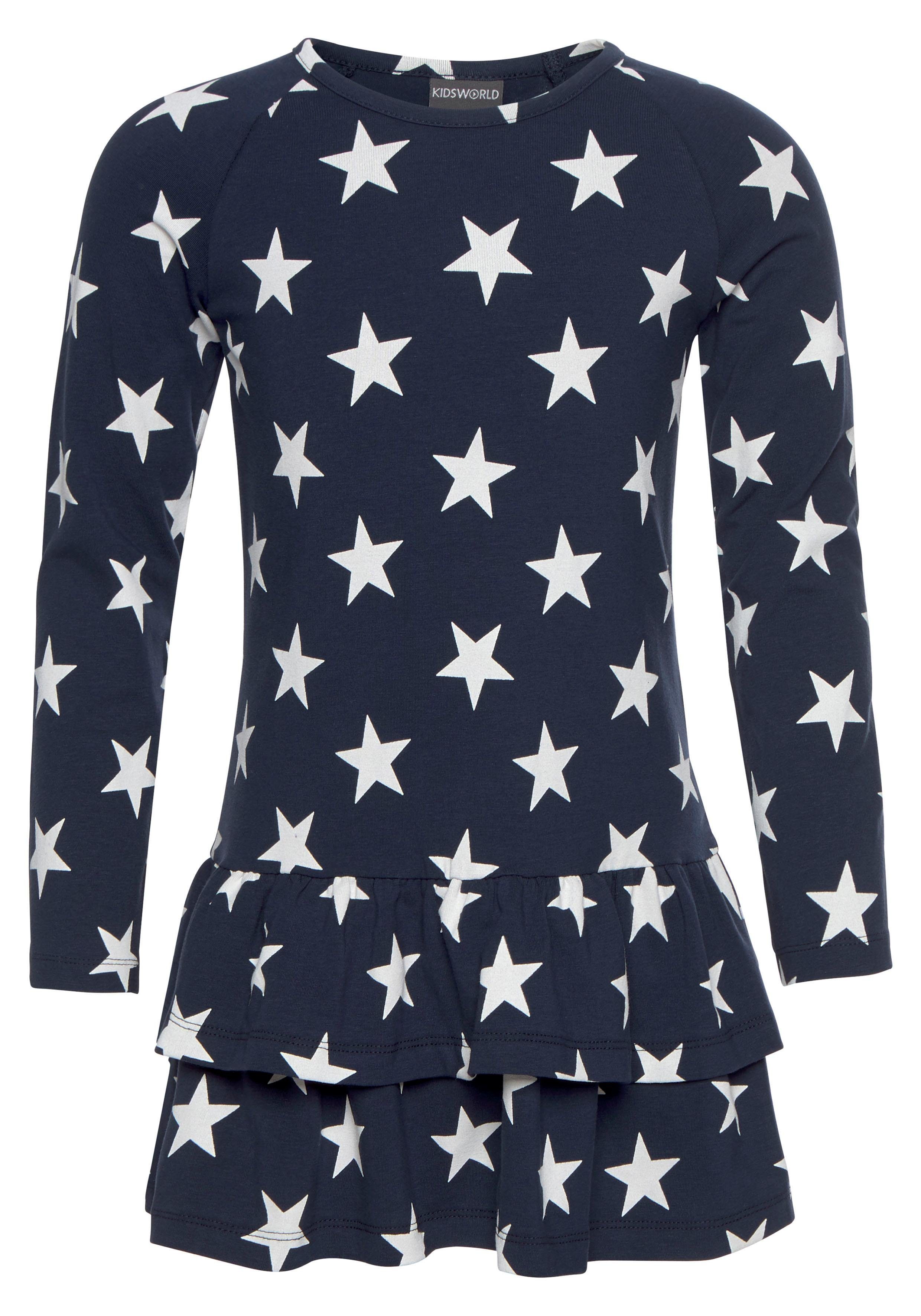 KIDSWORLD Jerseykleid STERNE (Packung, 2-tlg) mit Ringel und Sternen