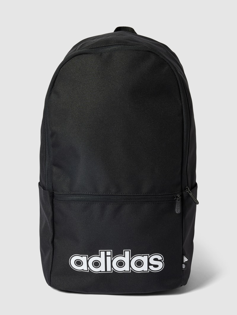 Rucksack mit Label-Print in schwarz