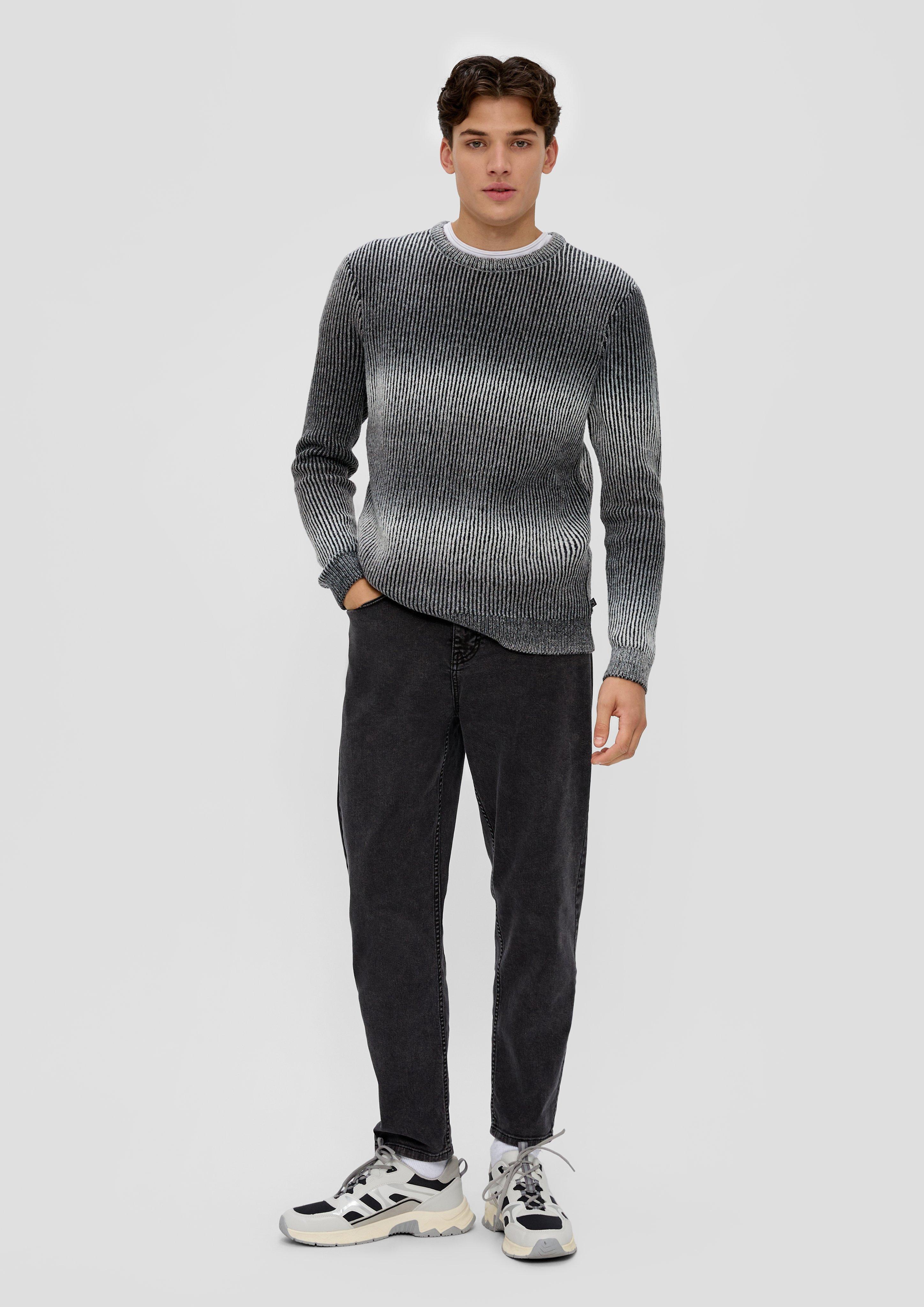 Strickpullover mit Rippblende  2138717-99G0