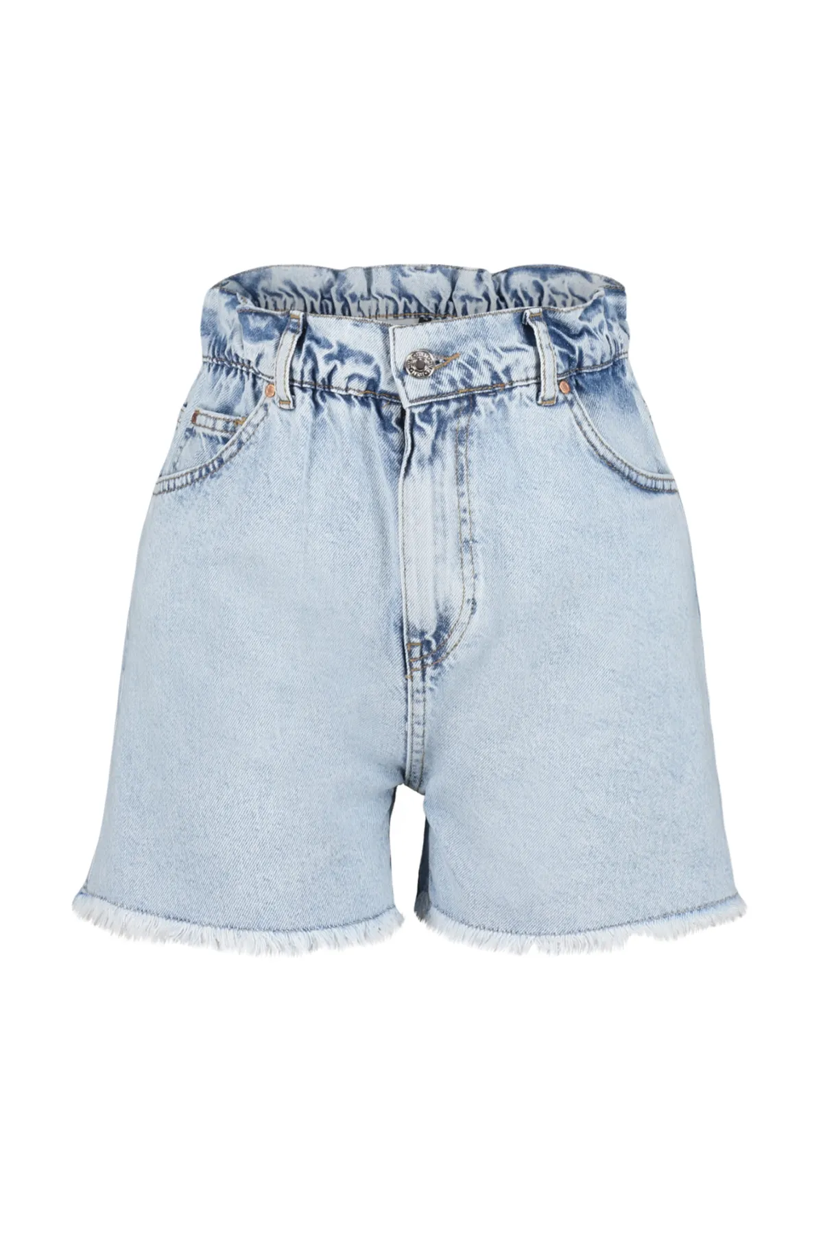 Trendyol Collection  Hellblaue Jeansshorts und Bermuda mit elastischem Bund TWOSS24SR00057