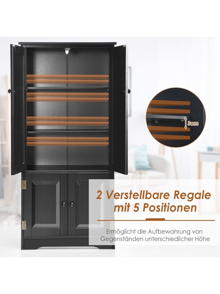 COSTWAY Garderobenschrank in Schwarz günstig kaufen 120 cm