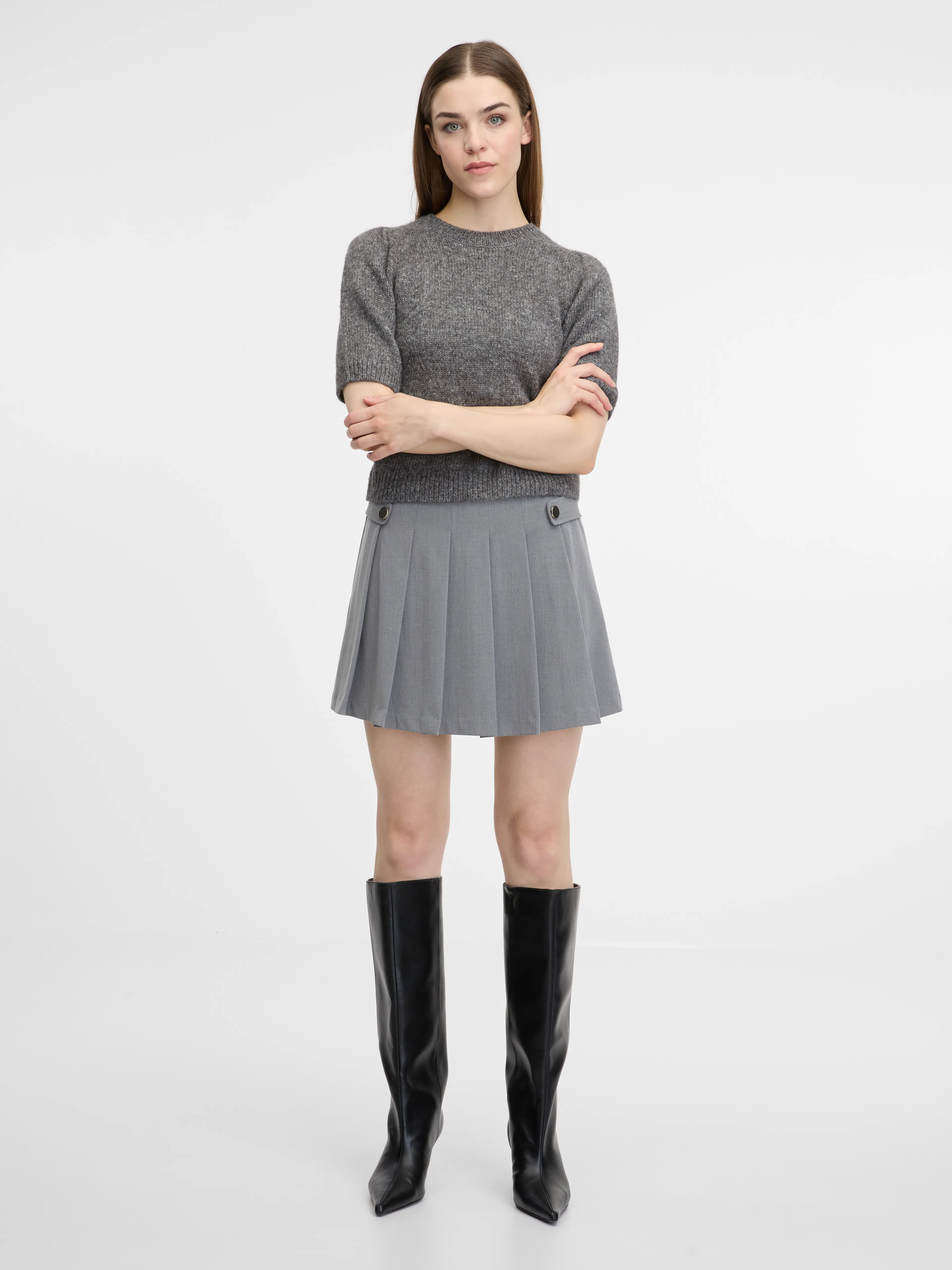 Grauer Damenpullover ORSAY