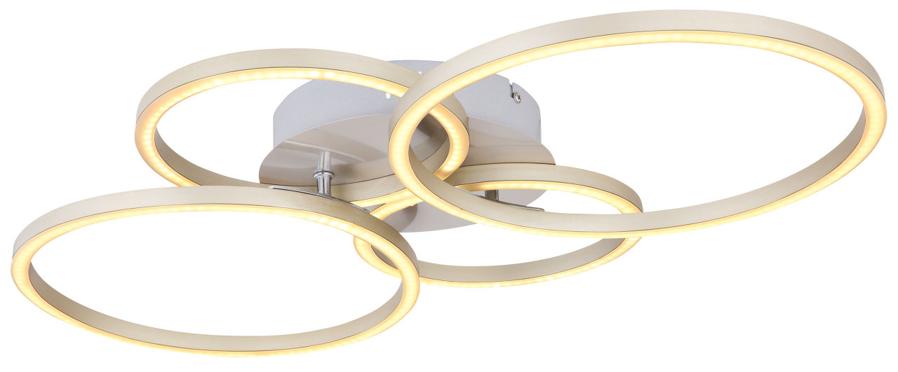 Globo Lighting - KENDY - Deckenleuchte Metall Nickel matt, LED