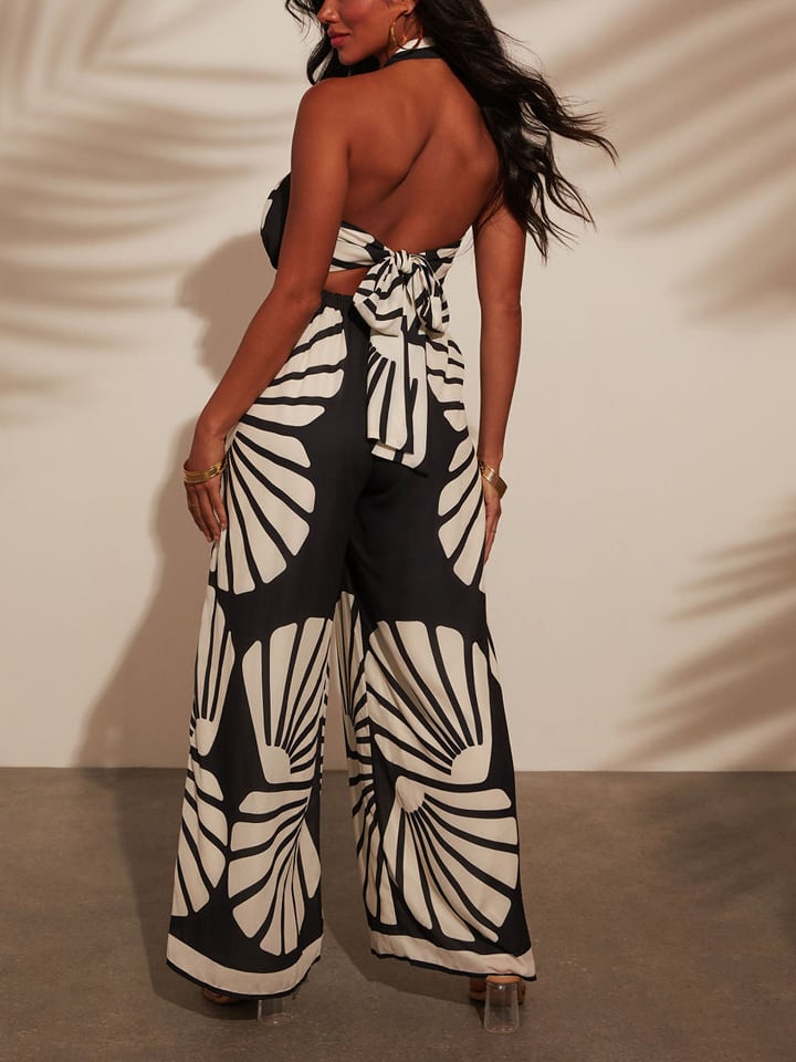 Milan Kiss Jumpsuit in Schwarz/ Creme günstig kaufen