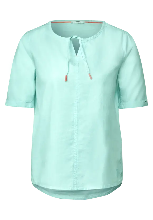 CECIL Leinen Bluse in Unifarbe