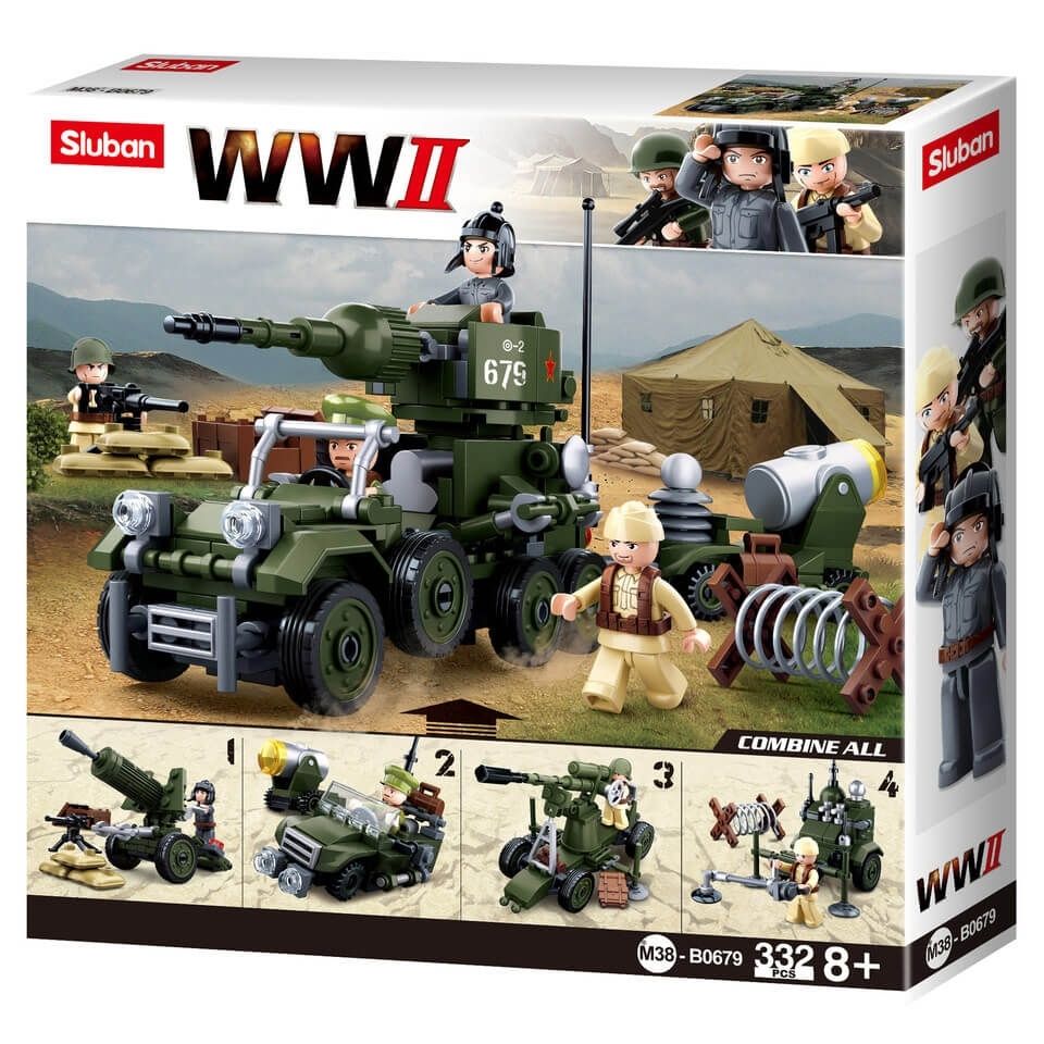 4in1 Geschenkbox WWII Bausteine Set M38-B0679