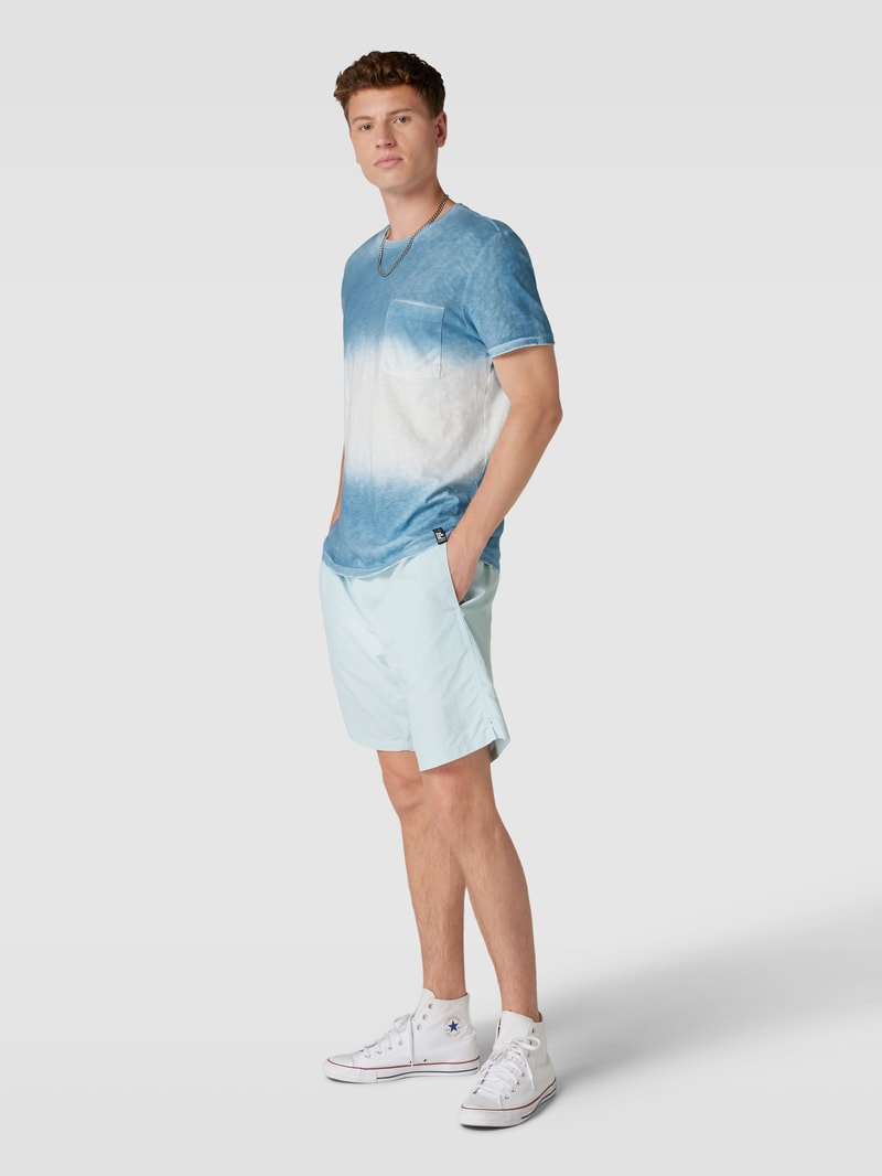 Shorts mit elastischem Bund in hellblau