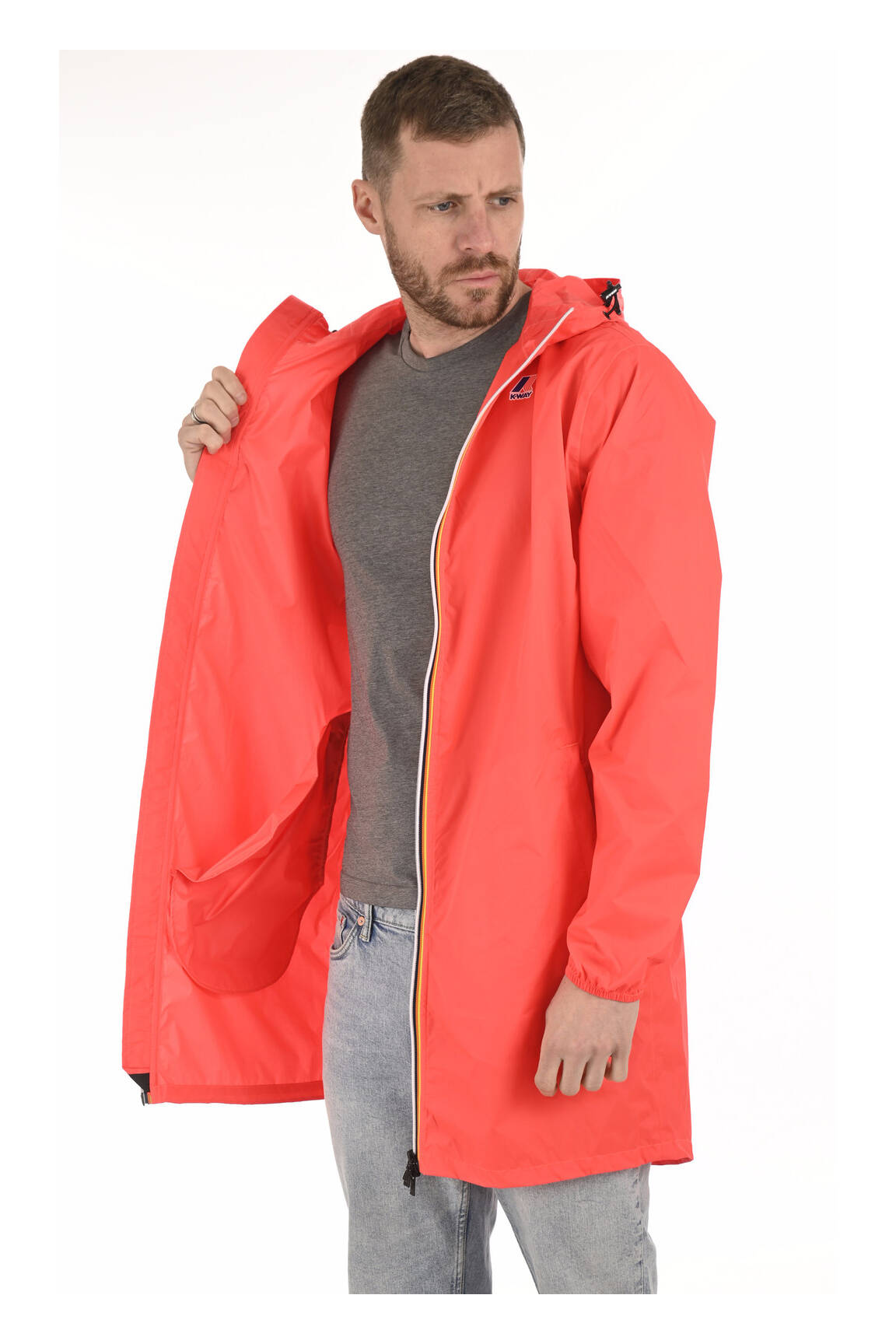 K Way Impermeables Trenchs Unisexe couleur rouge