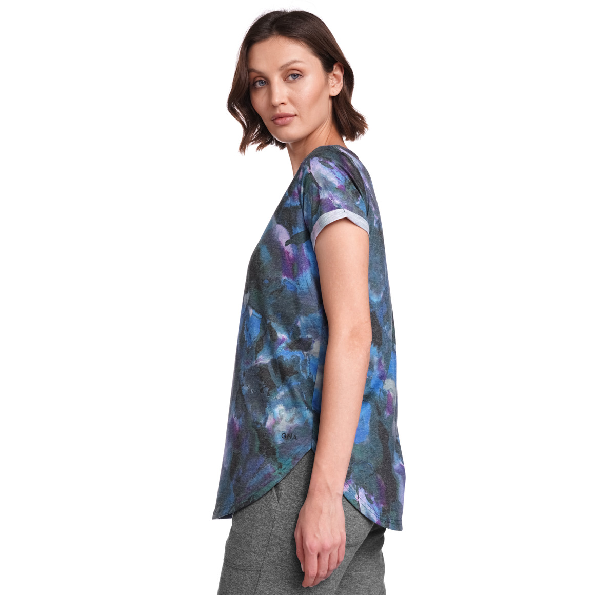 Damen Yoga-T-Shirt mit Rundhals