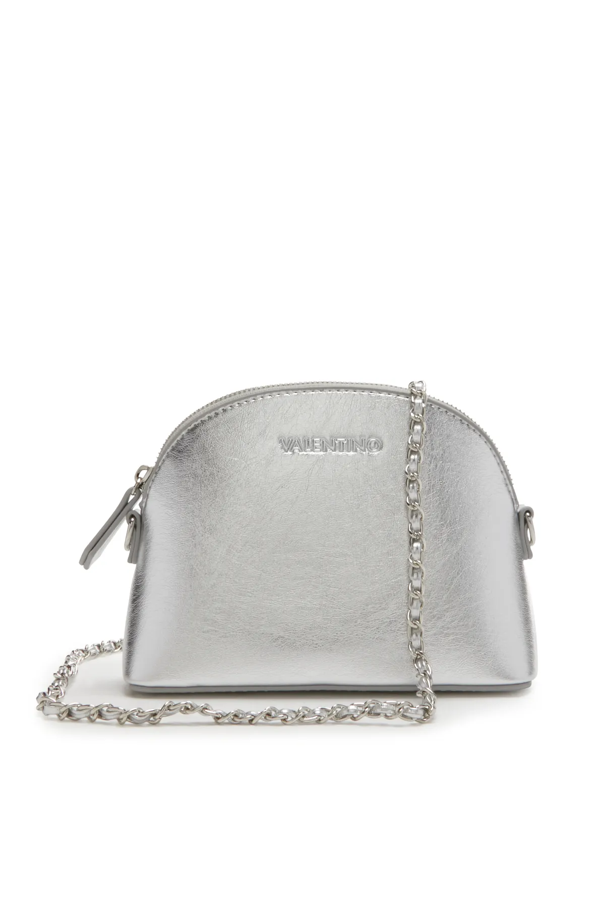 1'ASLAN  Valentino Bags Mayfair Silberfarbene Umhängetasche VBS7LS01MARGENTO