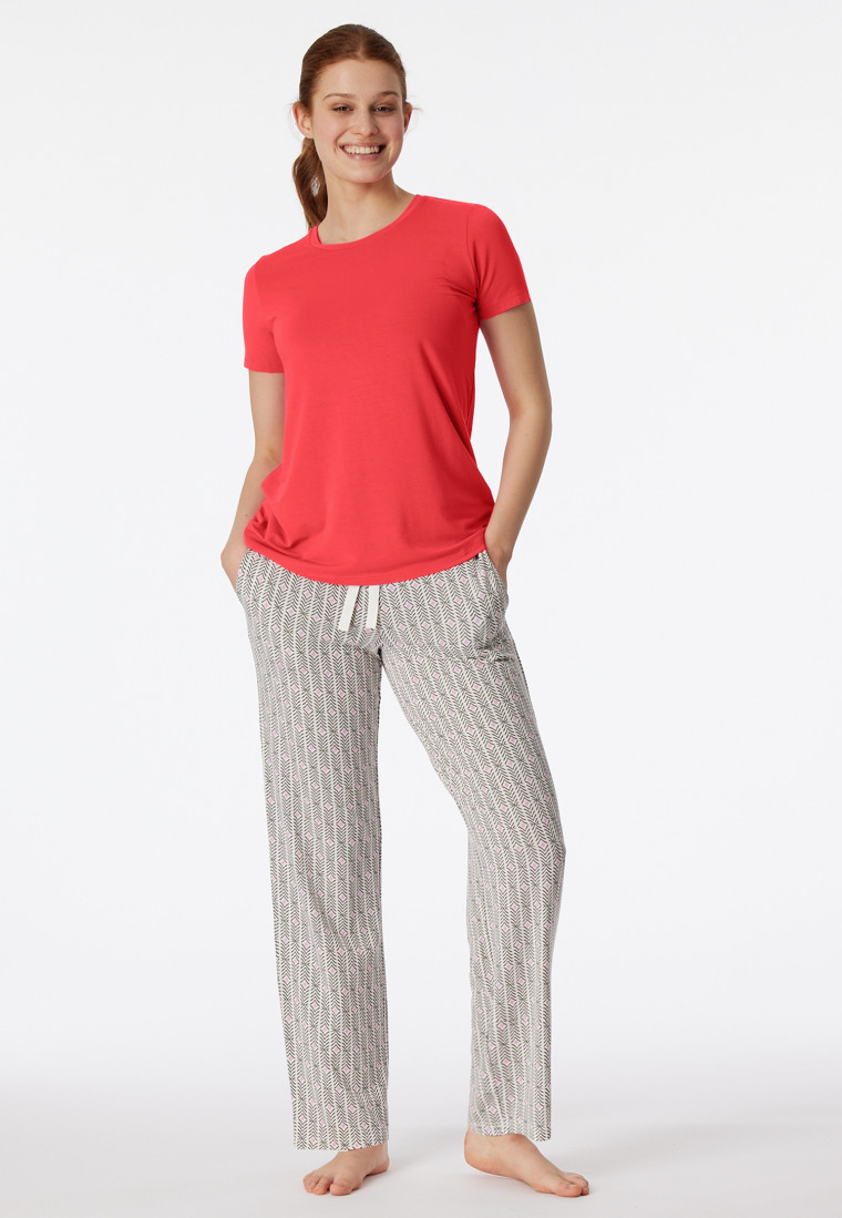 Loungehose lang Modal Grafikprint multicolor - Mix+Relax