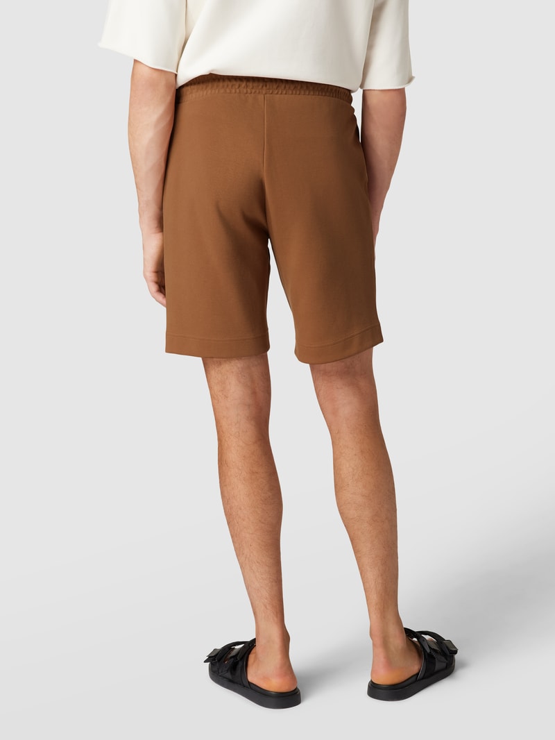 Shorts mit Label-Detail Modell 'Headlo Curved' in hellbraun