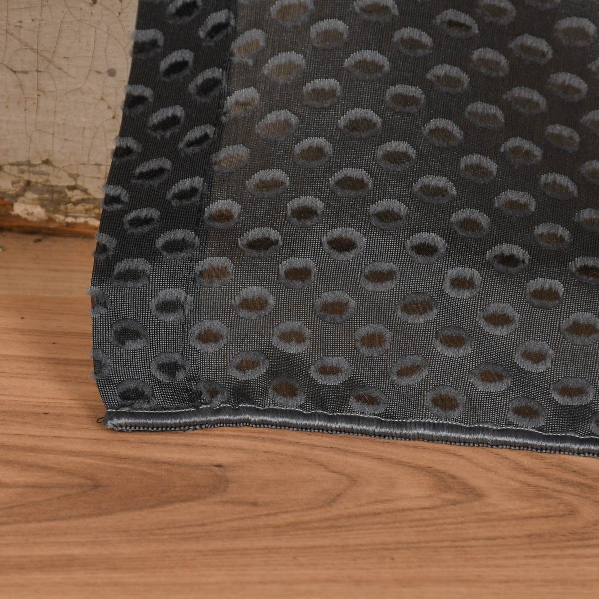 Meterware Rasch Textil Stores Punti Scherli Punkte anthrazit 300cm, halbtransparent, Kunstfaser, überbreit