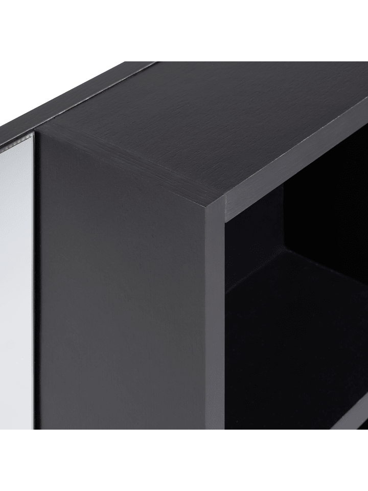 Beliani Bad-Spiegelschrank JOINVILLE in Schwarz - (W) 60 x (H) 54 x (L) 14 cm günstig kaufen onesize