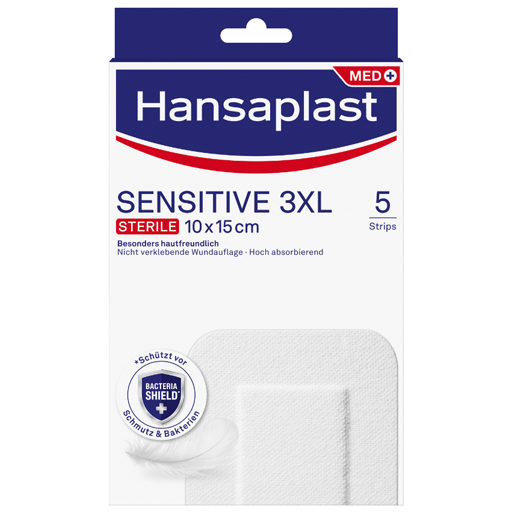 HANSAPLAST Sensitive Wundverband steril 10x15 cm  5 St  Pflaster