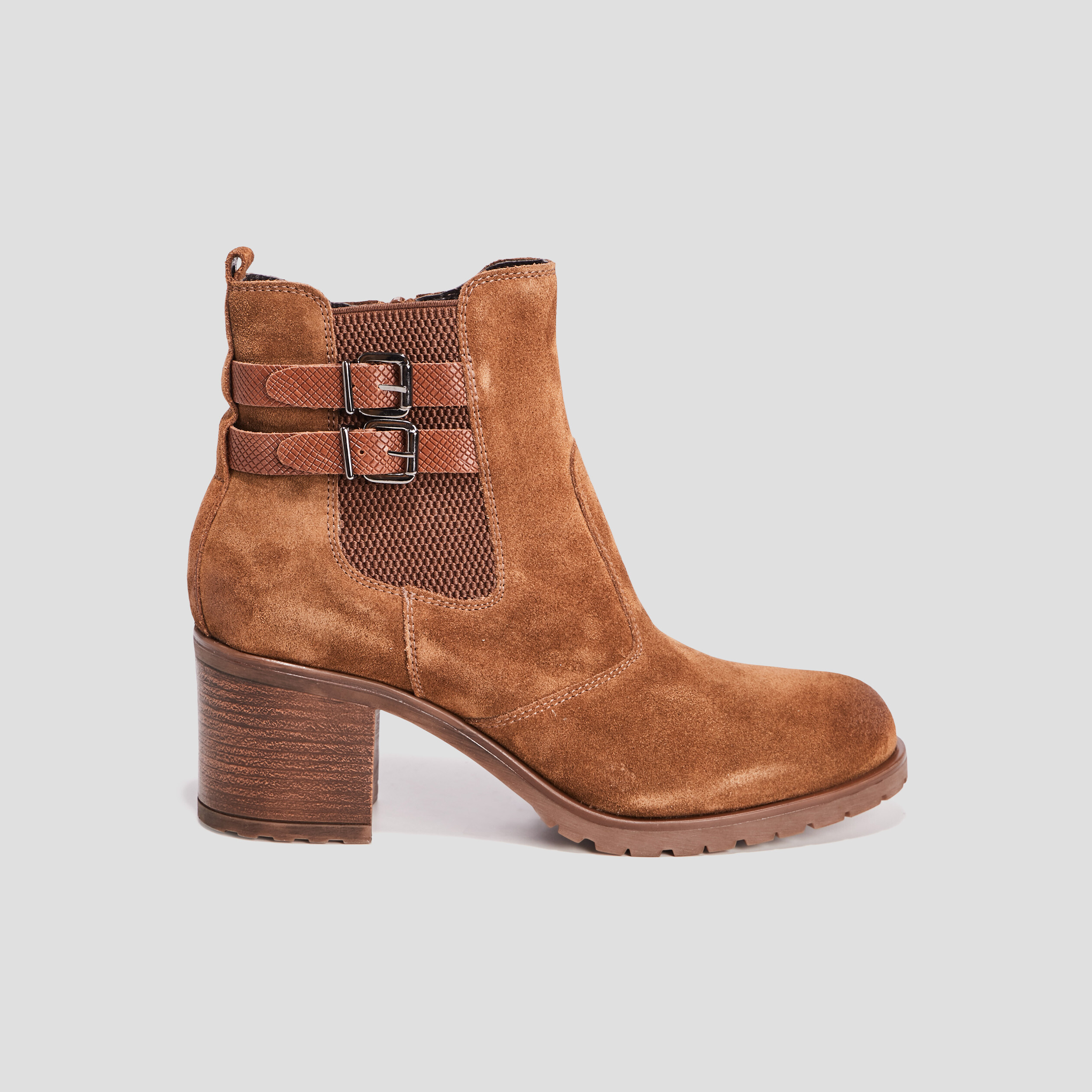 Bottines en cuir marron femme | La Halle