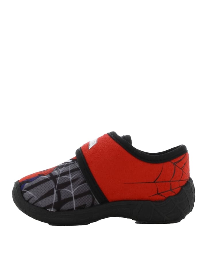 Spiderman Hausschuhe mit Marvel Spiderman Motiv, in Rot, mit Klettverschluss günstig kaufen
