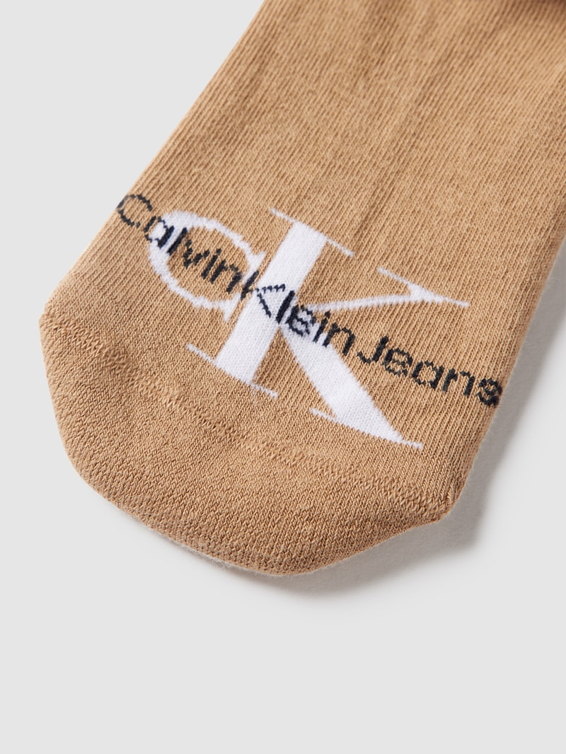 High Cut Füßlinge mit Label-Detail Modell 'FOOTIE' in camel
