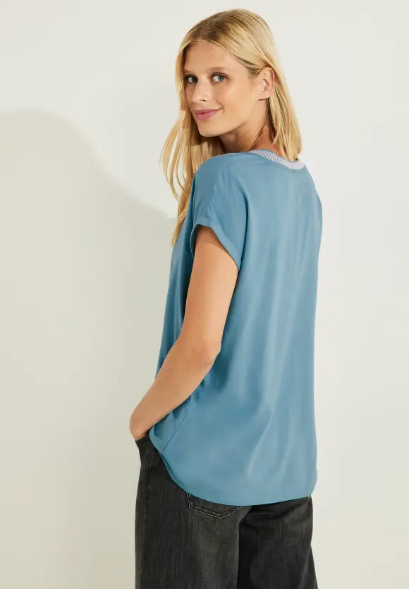 CECIL Bluse mit Rippdetail