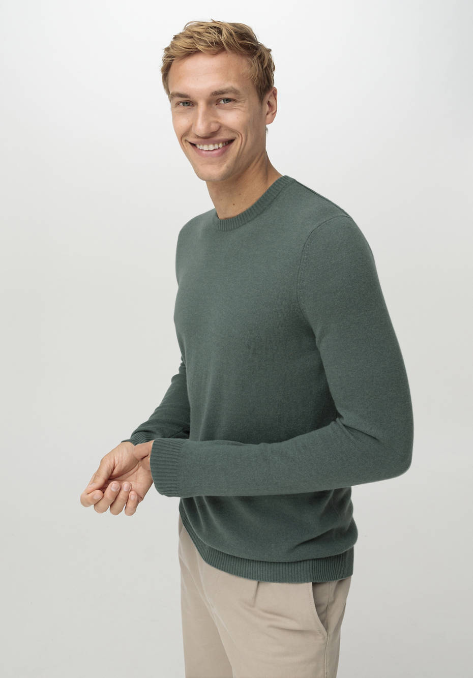 Pullover aus Schurwolle mit Kaschmir