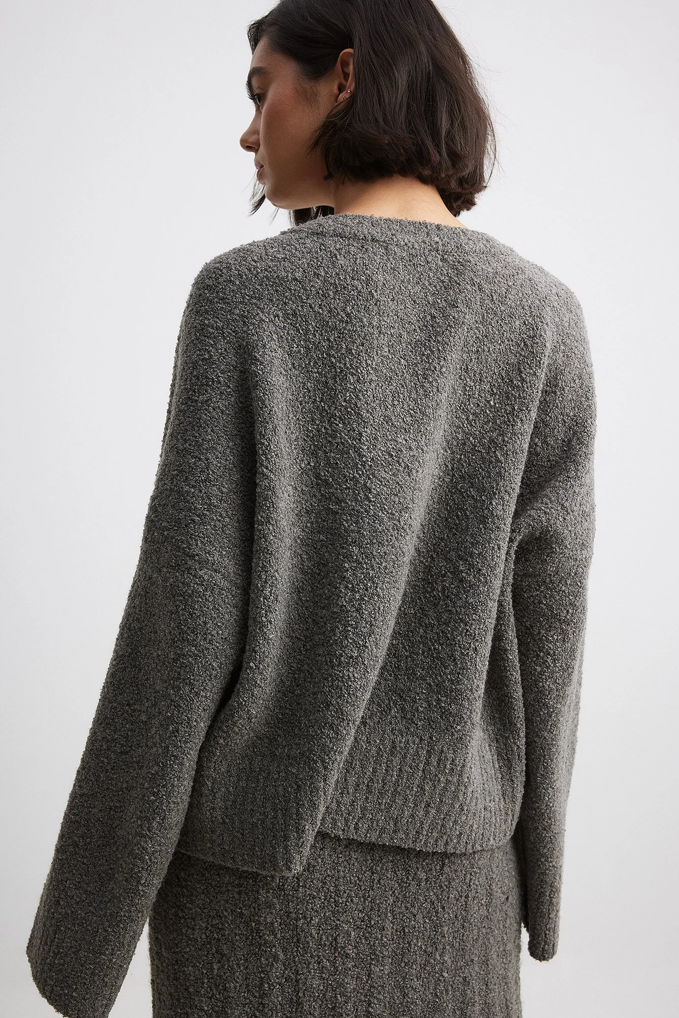 V-Ausschnitt Strickpullover