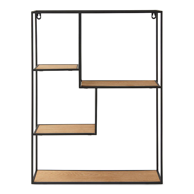 Home Metallhylle 45x12x60 cm m/trehyller