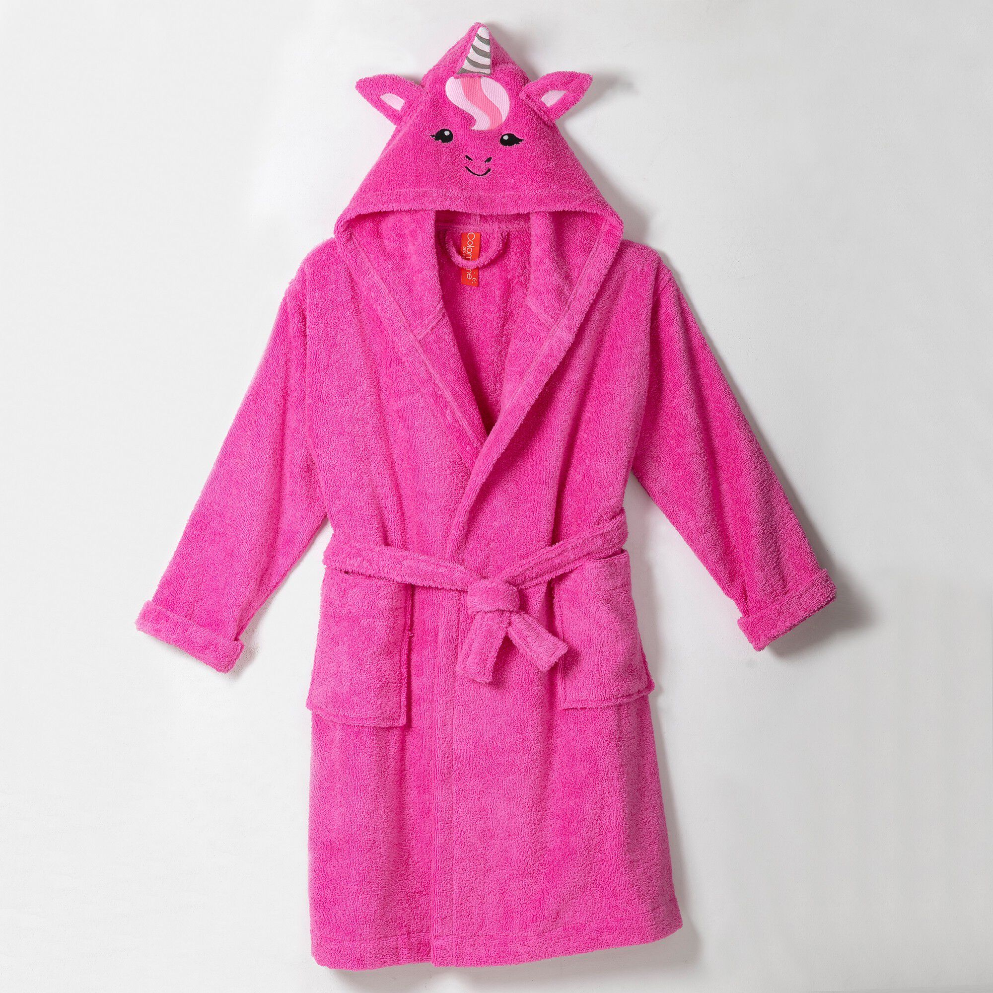 Peignoir de bain enfant licorne à capuche éponge coton