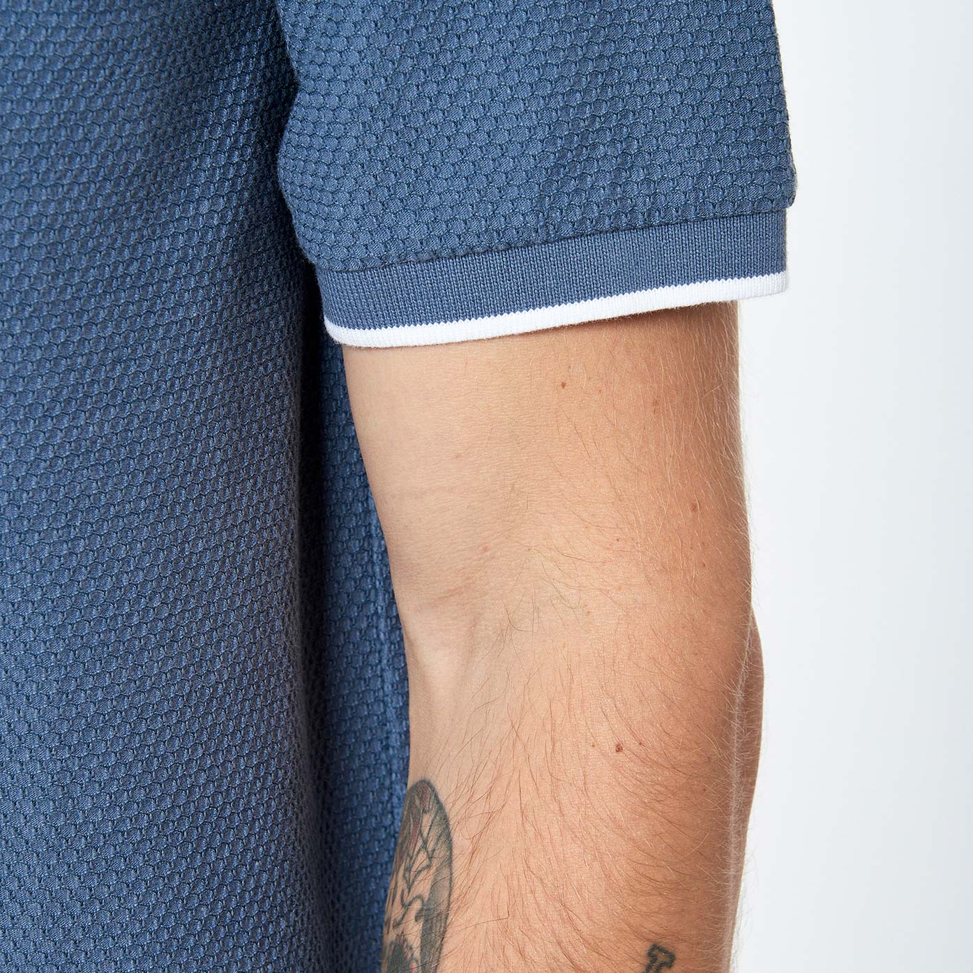 CELES  Polo bleu gris Homme