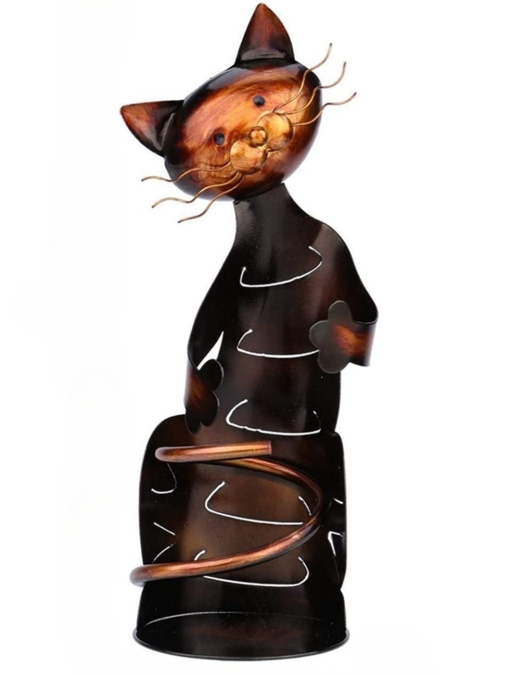 Runxizhou Weinregal Weinflaschenhalter - Metall-Skulptur - für Dekoration katze, 1-tlg.