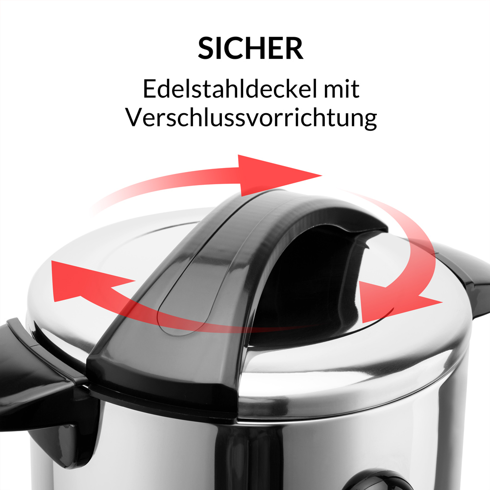 Casaria Deuba Glühweinkocher 8,8 ltr. mit Tropfschale
