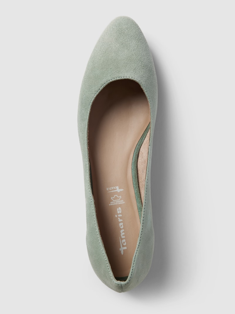Ballerinas mit spitzer Form in petrol