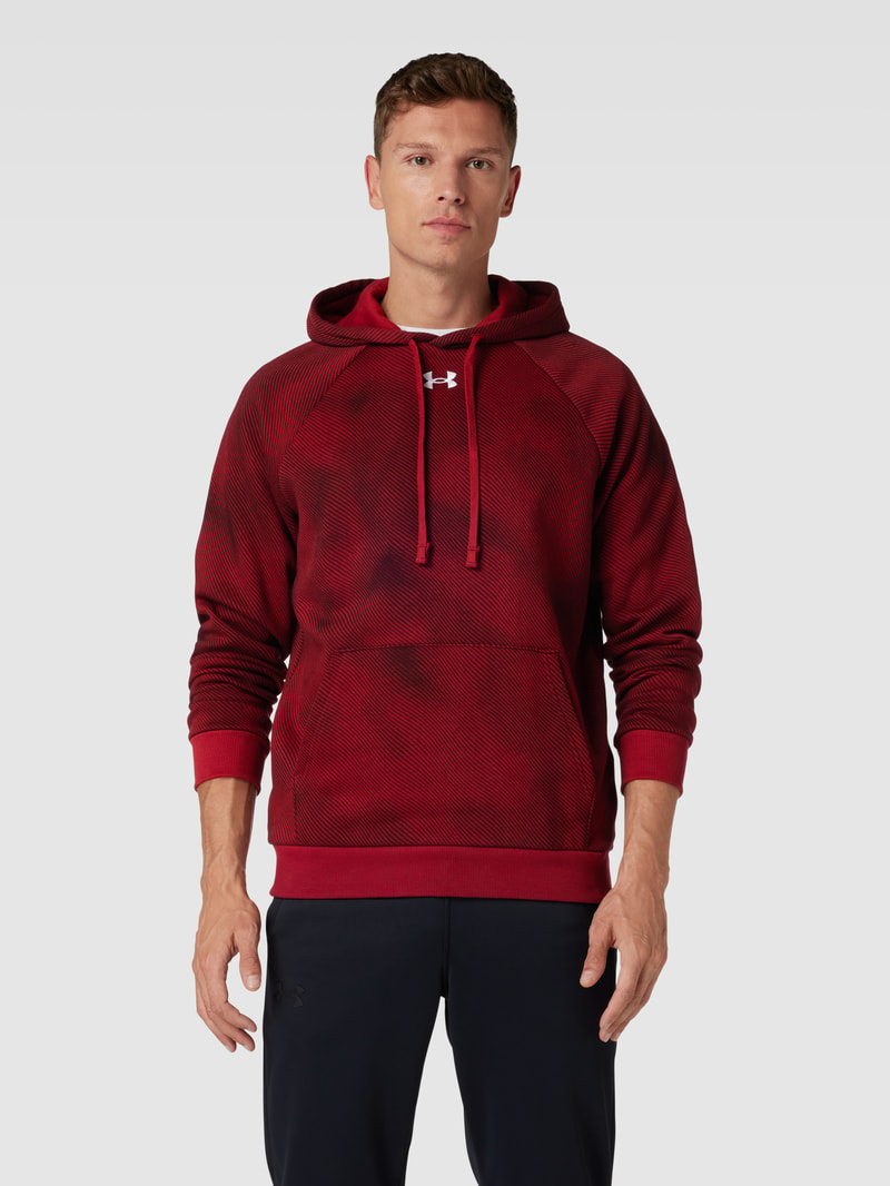 Hoodie mit Kapuze in bordeaux rot