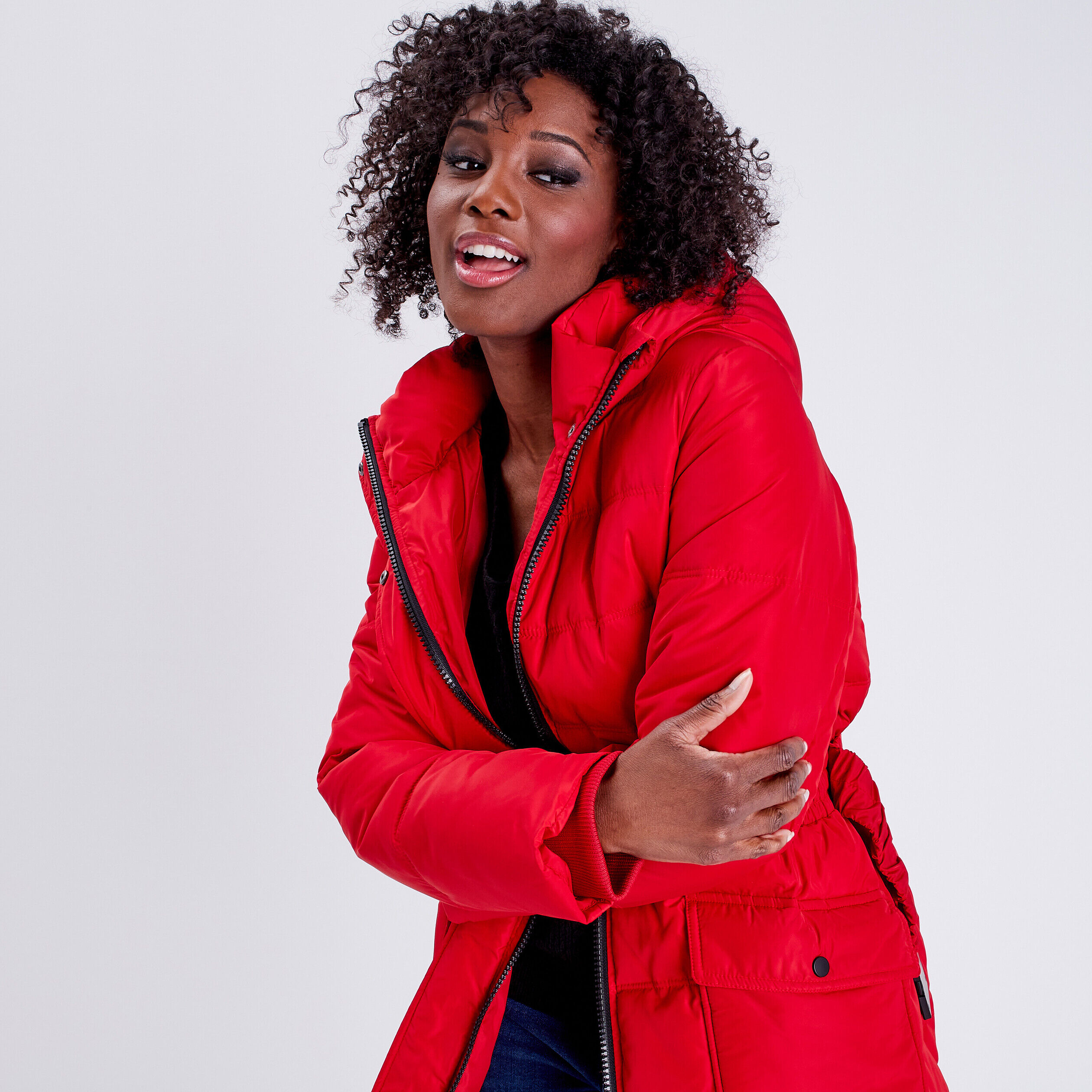 Doudoune cintrée rouge femme | Cache Cache