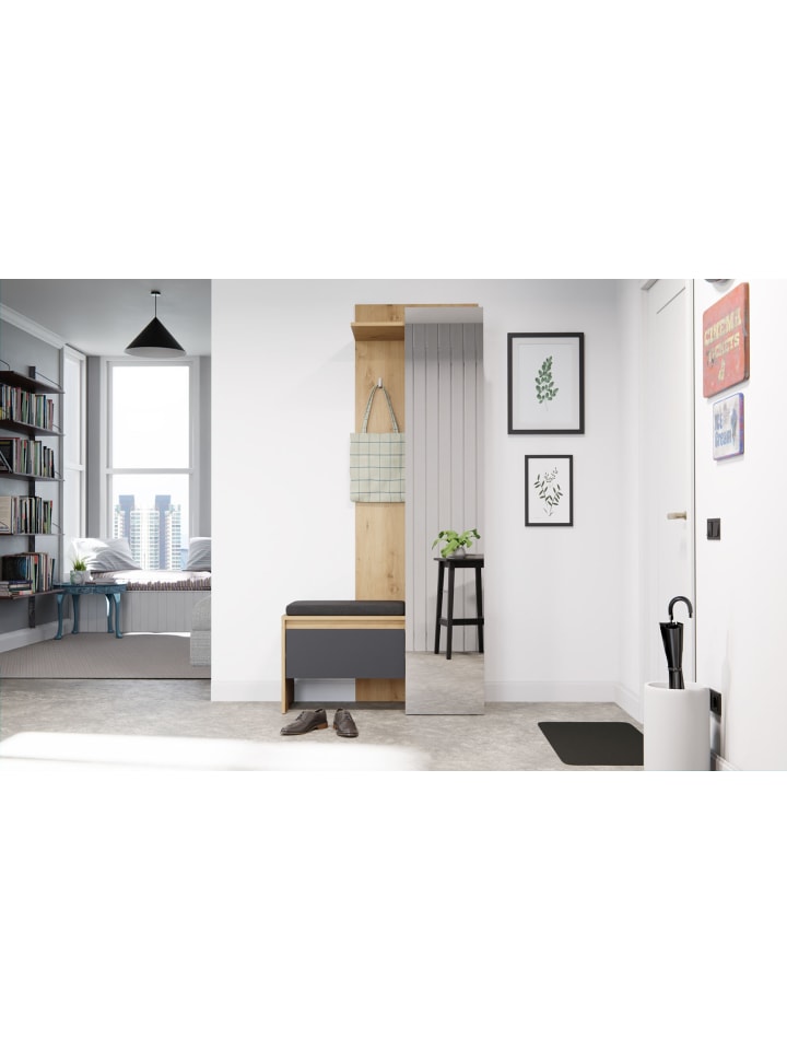 ebuy24 Garderobenaufstellung Torino Eiche Dekor 90 x 39 cm günstig kaufen onesize