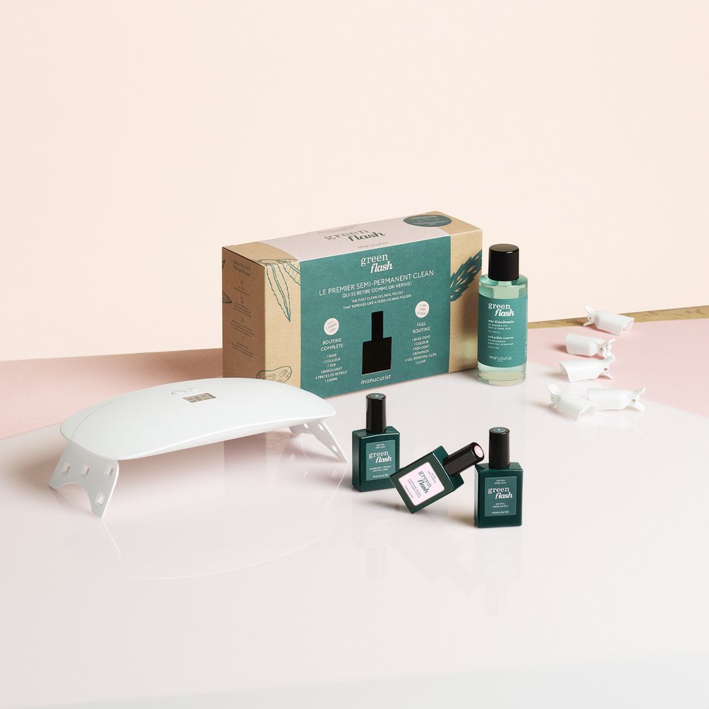 Manucurist COFFRET ROUTINE GREEN FLASH HORTENCIA 24W Vernis semi-permanent