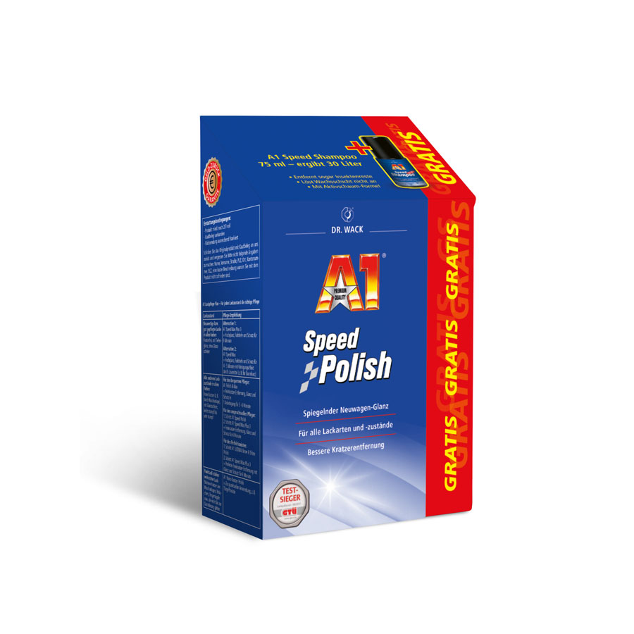Dr. Wack Autopolitur A1 Speed Polish 500 ml + 75 ml A1 Speed Shampoo gratis - ATU