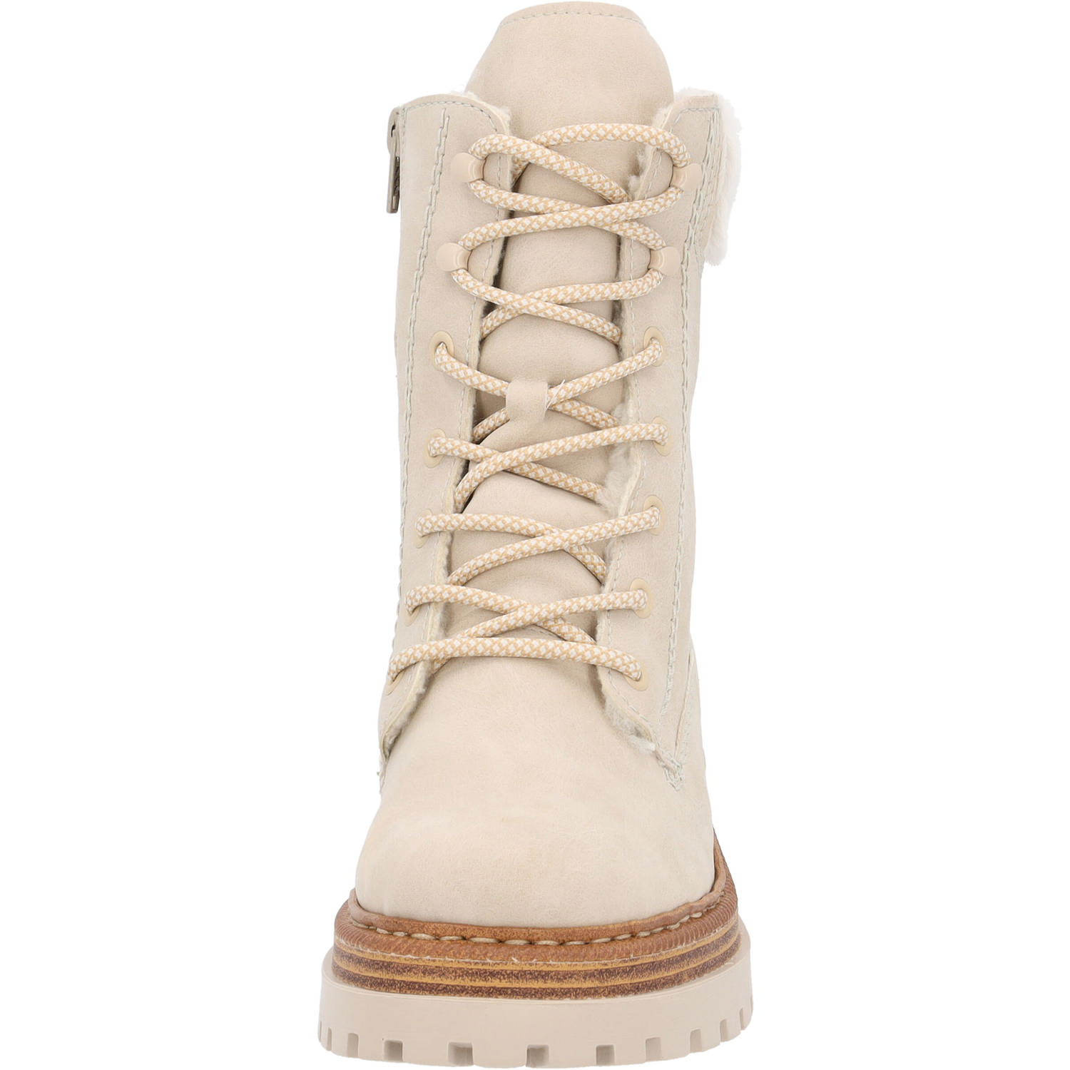 Rieker 75630, Schnürstiefel, Damen, Beige
