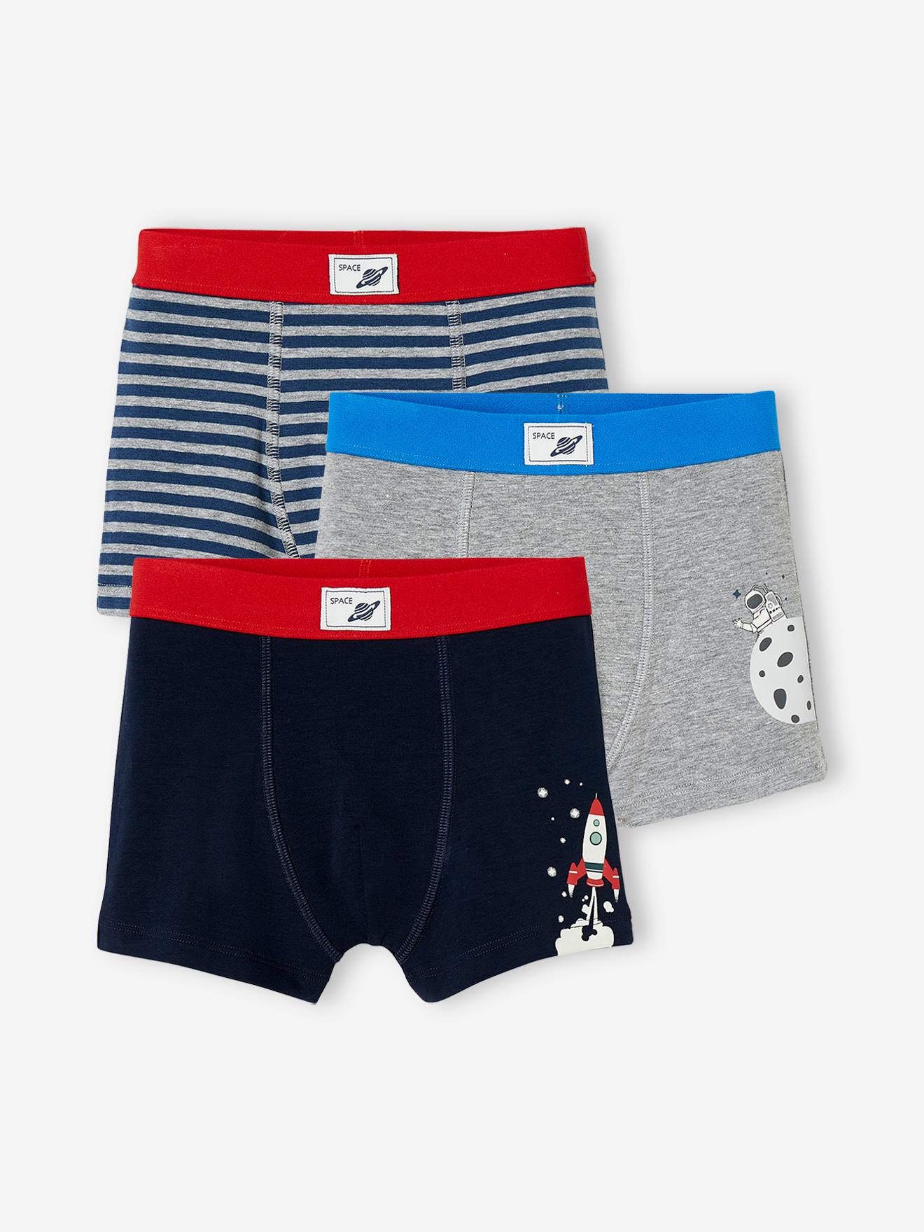 Vertbaudet 3er-Pack Jungen Boxershorts Oeko-Tex - marine