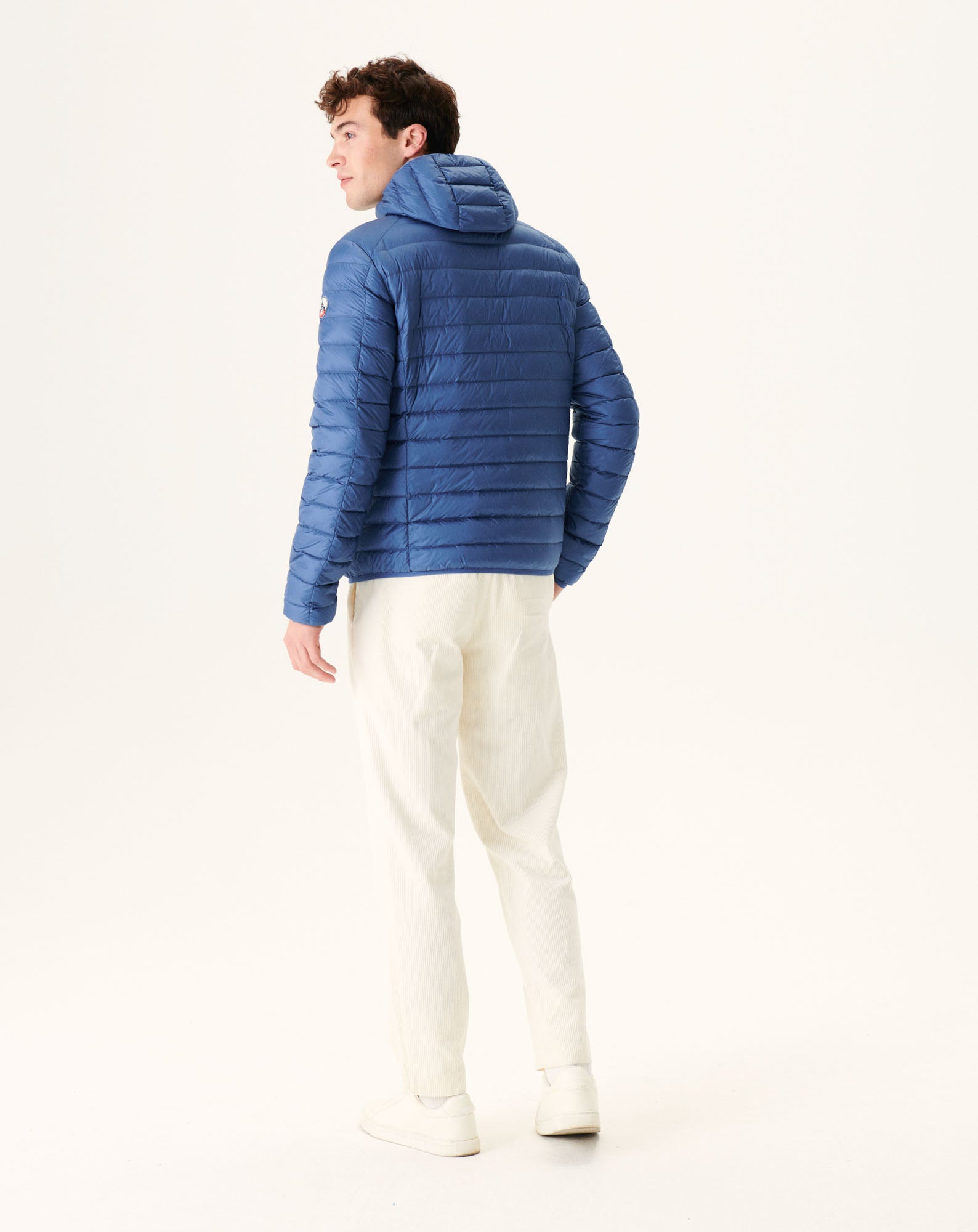 Doudoune légère à capuche Bleu jeans Nico