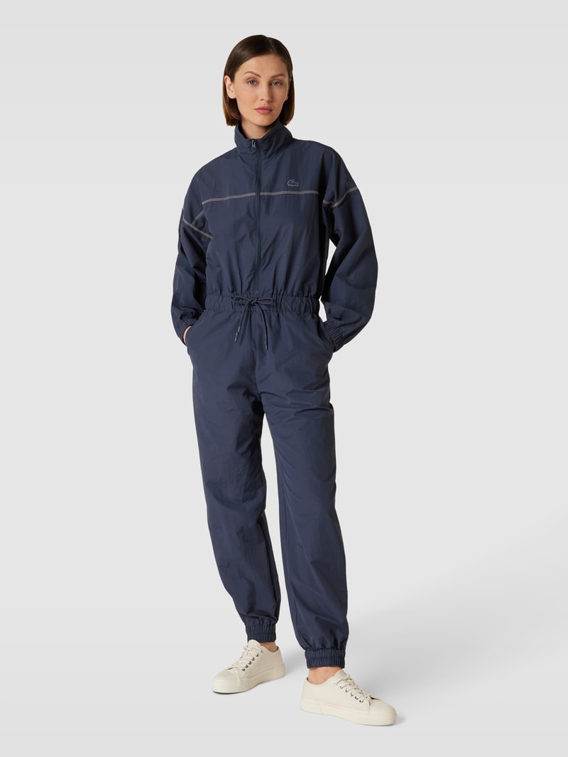Jumpsuit mit Stehkragen in marineblau