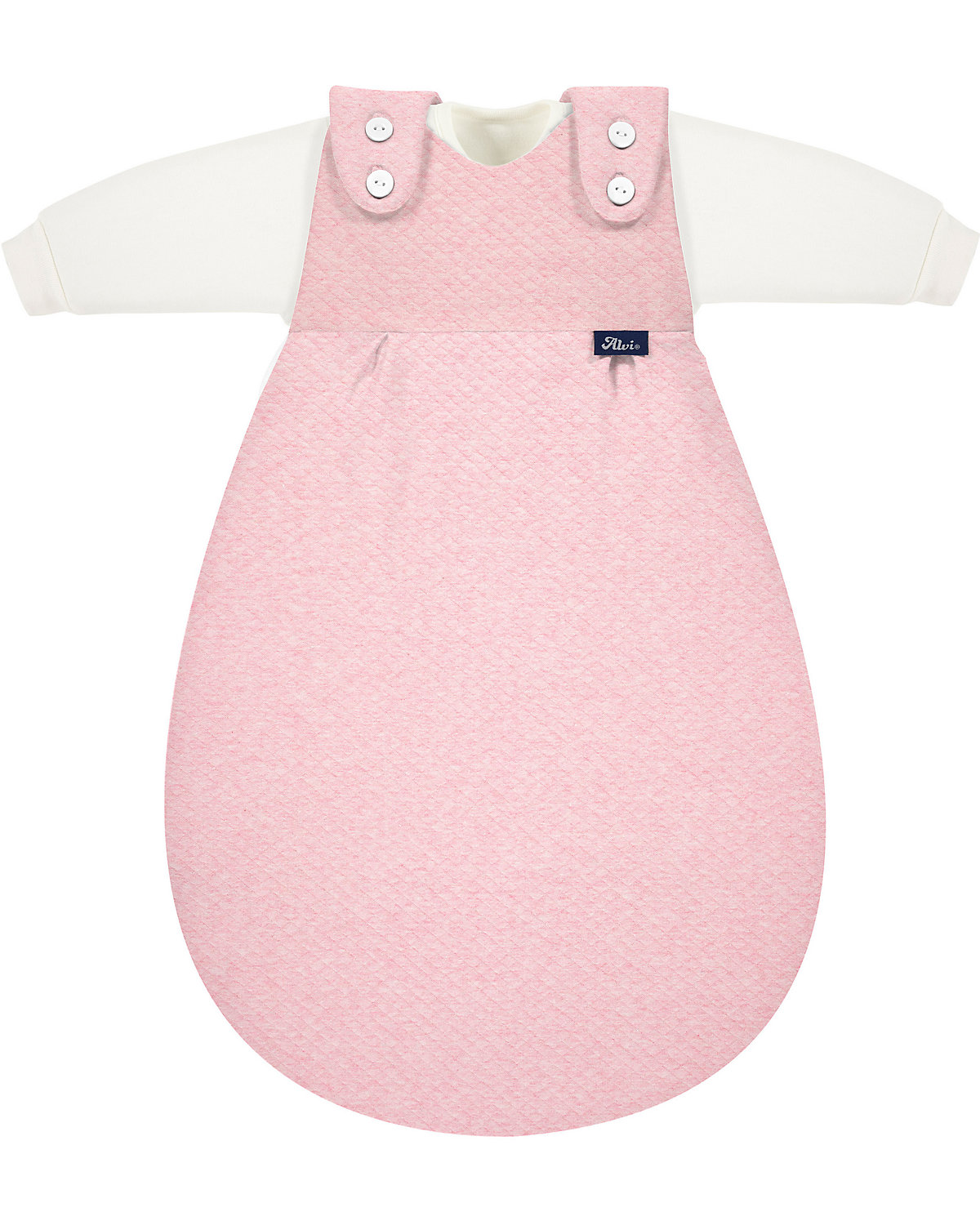Baby-Mäxchen Schlafsack 3tlg. Special Fabric Quilt - TOG 3,0 - rose, 80/86