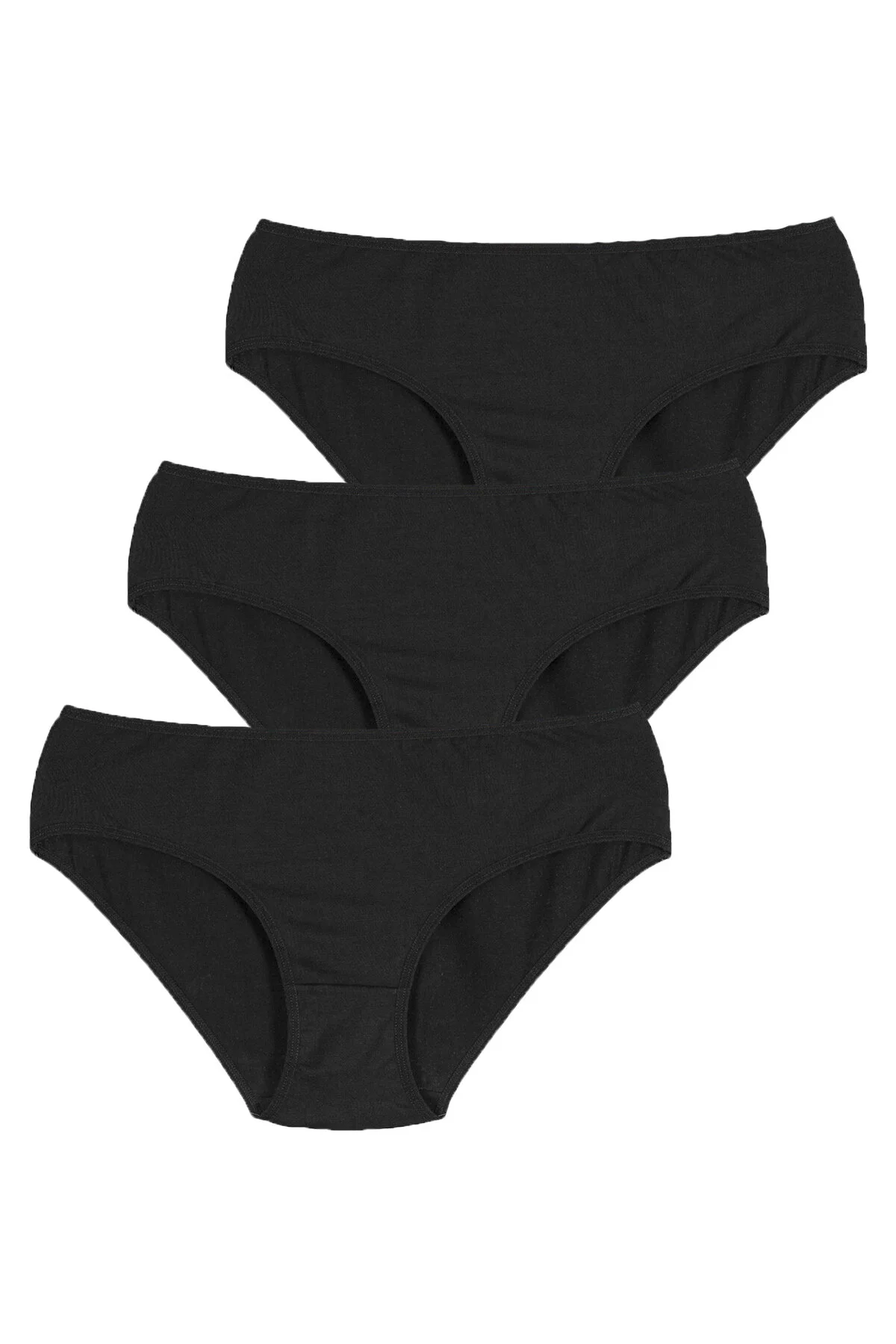 Penti  Cover 3-teiliges schwarzes Slip-Höschen