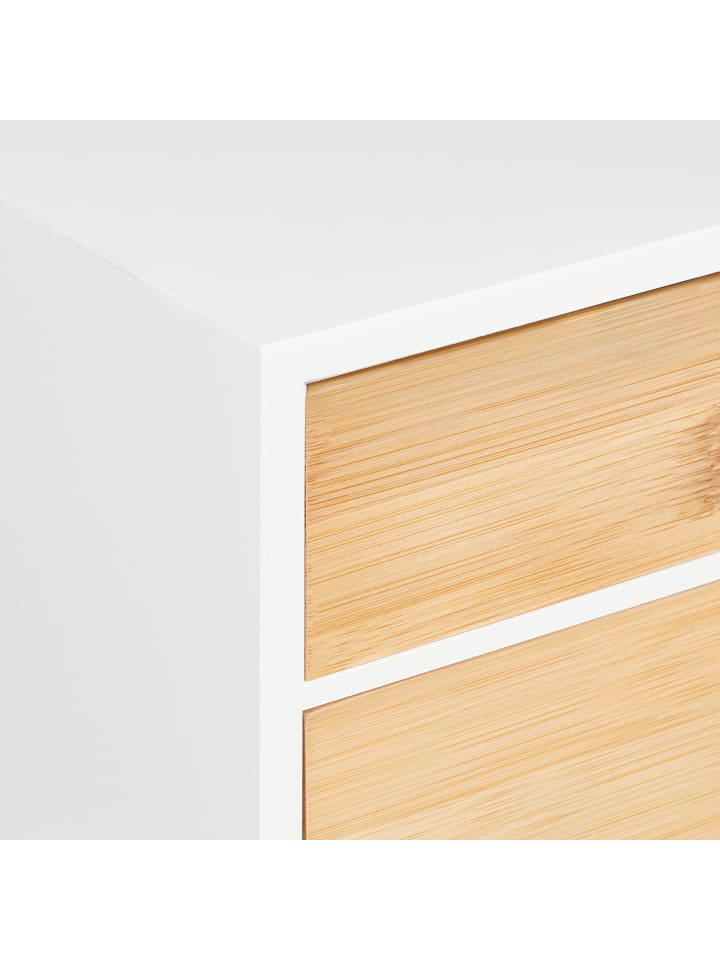 relaxdays Schubladenbox in Weiß/ Natur günstig kaufen onesize