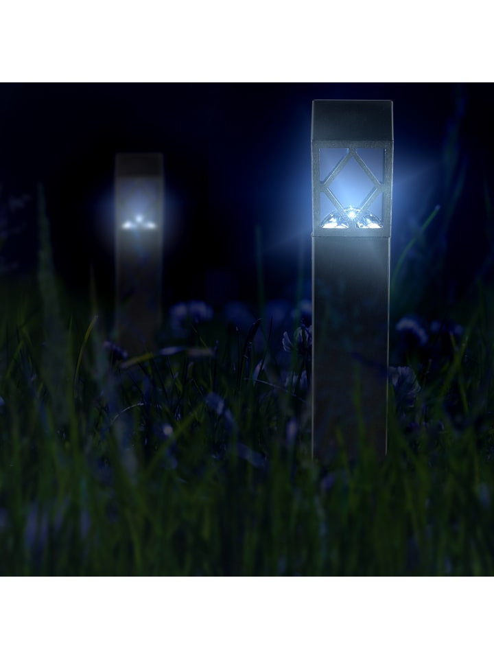 relaxdays 8 x Solarlampe in Schwarz günstig kaufen onesize