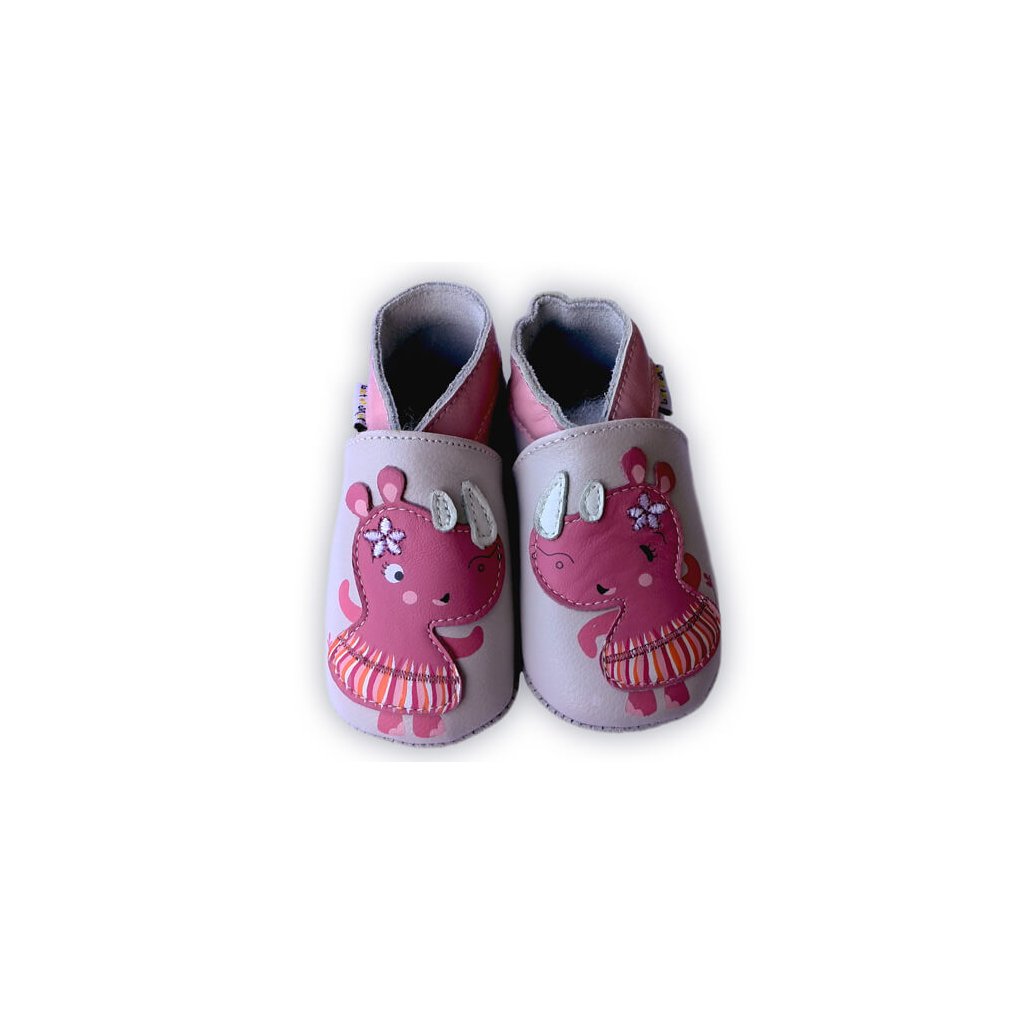 Lait et Miel Rhino Danseuses Krabbelschuhe mit Nashorn