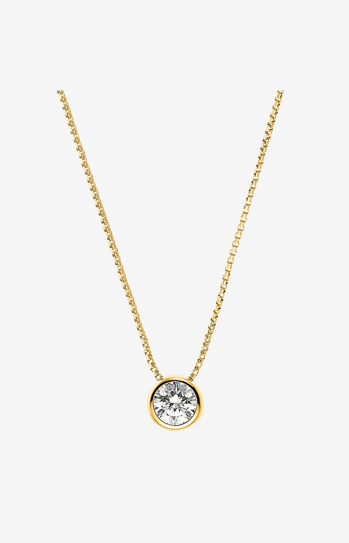 Halskette mit Zirkonia in Gelbgold